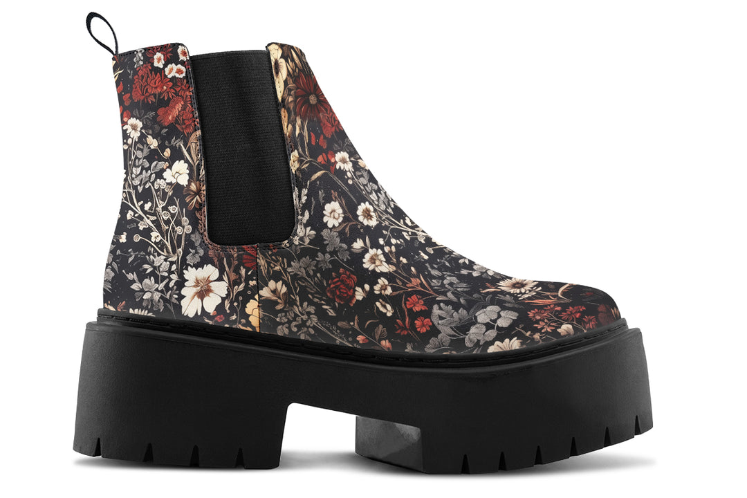 Dark Fairytale Platform Chelsea Boots