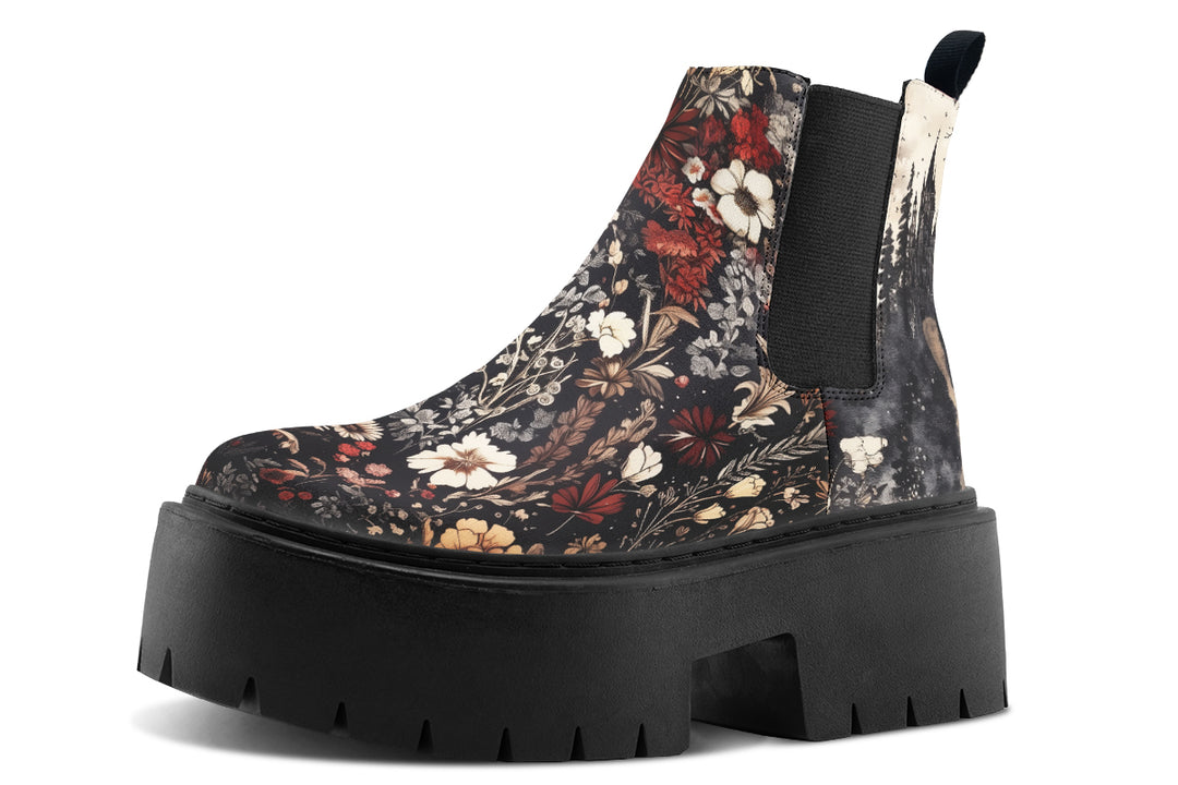 Dark Fairytale Platform Chelsea Boots
