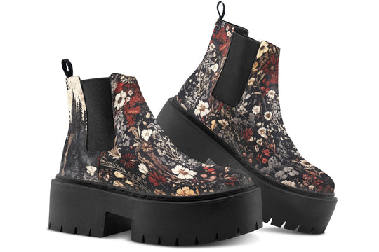 Dark Fairytale Platform Chelsea Boots