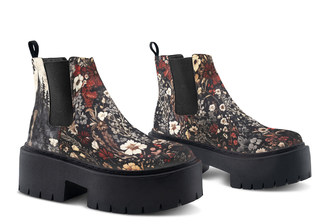 Dark Fairytale Platform Chelsea Boots