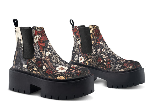 Dark Fairytale Platform Chelsea Boots