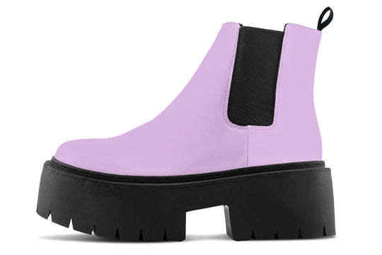 Digital Lavender Platform Chelsea Boots