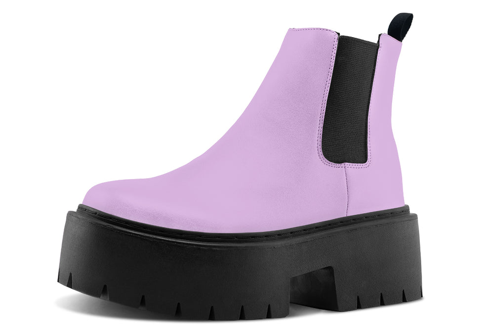 Digital Lavender Platform Chelsea Boots