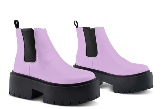 Digital Lavender Platform Chelsea Boots