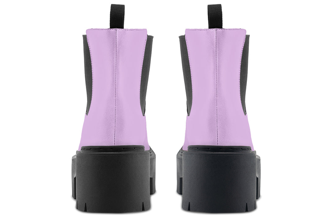 Digital Lavender Platform Chelsea Boots