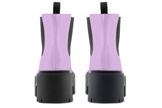 Digital Lavender Platform Chelsea Boots