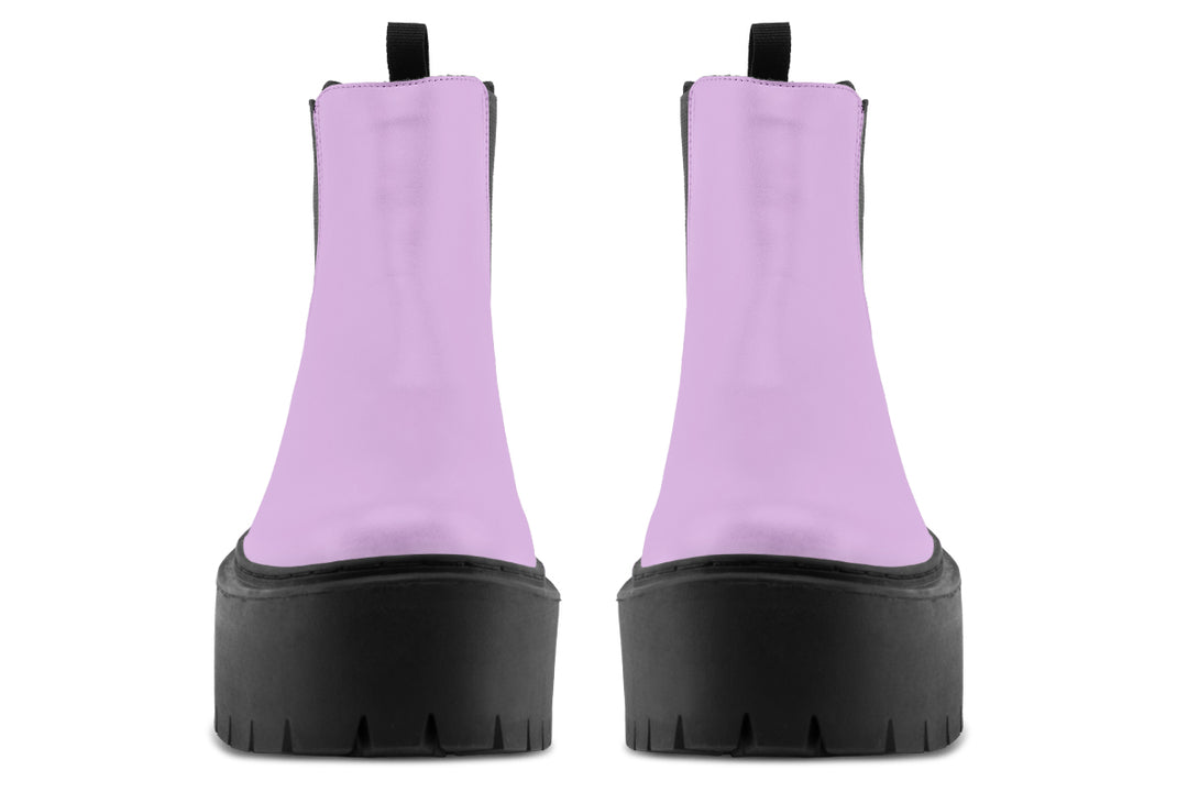Digital Lavender Platform Chelsea Boots