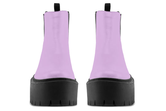 Digital Lavender Platform Chelsea Boots