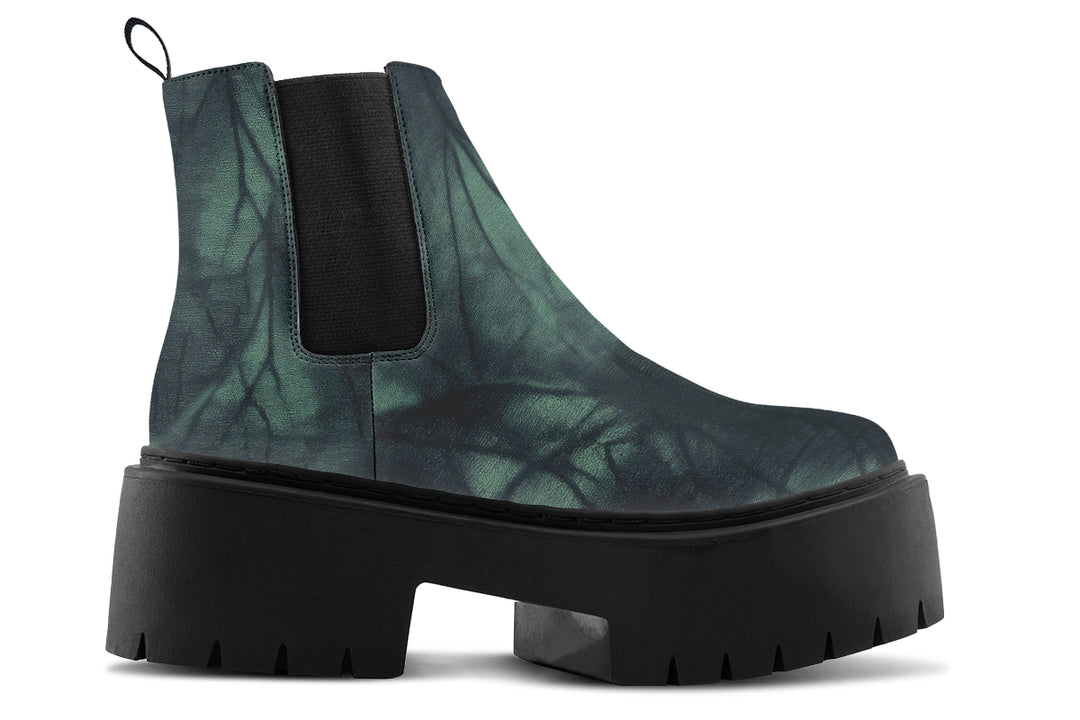 Emerald Fog Platform Chelsea Boots