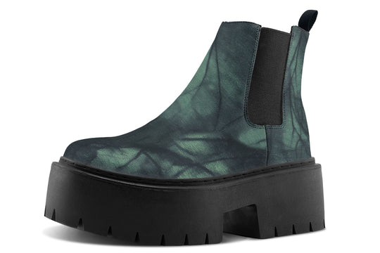 Emerald Fog Platform Chelsea Boots