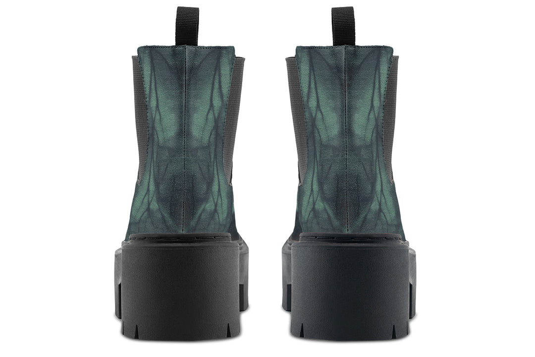 Emerald Fog Platform Chelsea Boots