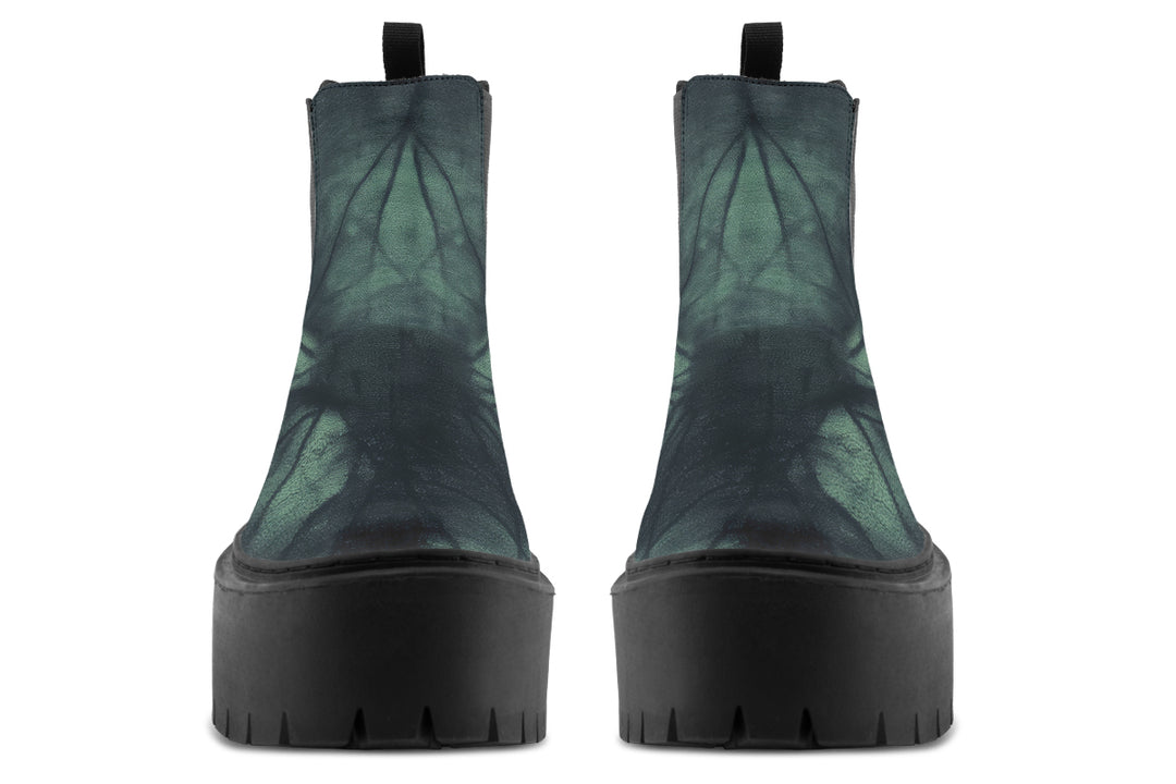 Emerald Fog Platform Chelsea Boots
