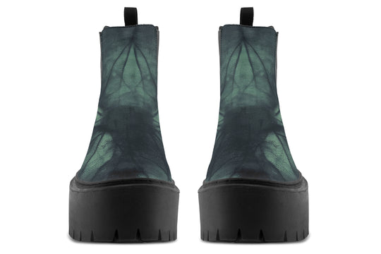Emerald Fog Platform Chelsea Boots