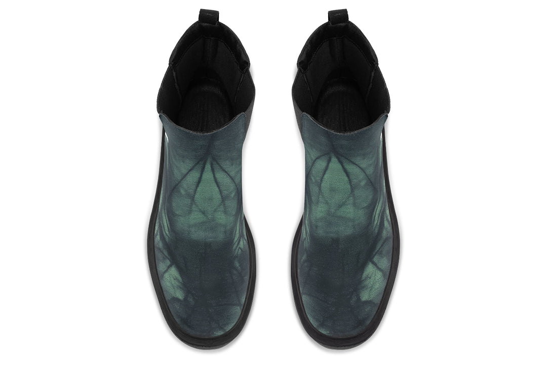 Emerald Fog Platform Chelsea Boots