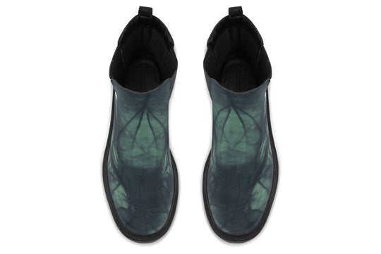 Emerald Fog Platform Chelsea Boots