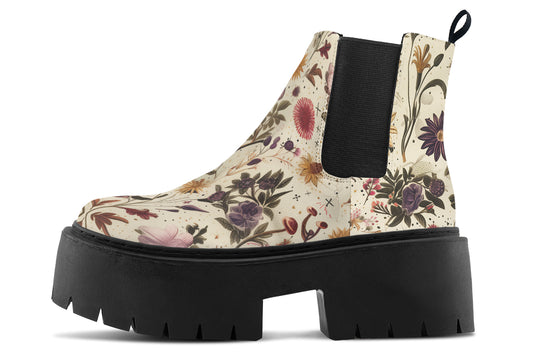 Enchanted Blossoms Platform Chelsea Boots