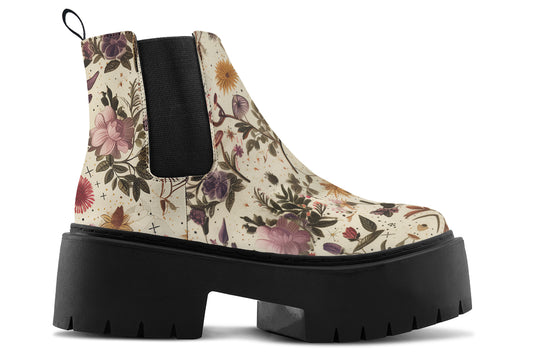 Enchanted Blossoms Platform Chelsea Boots