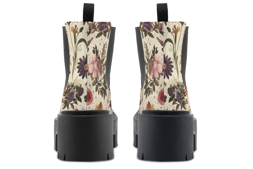 Enchanted Blossoms Platform Chelsea Boots