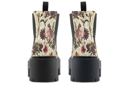 Enchanted Blossoms Platform Chelsea Boots