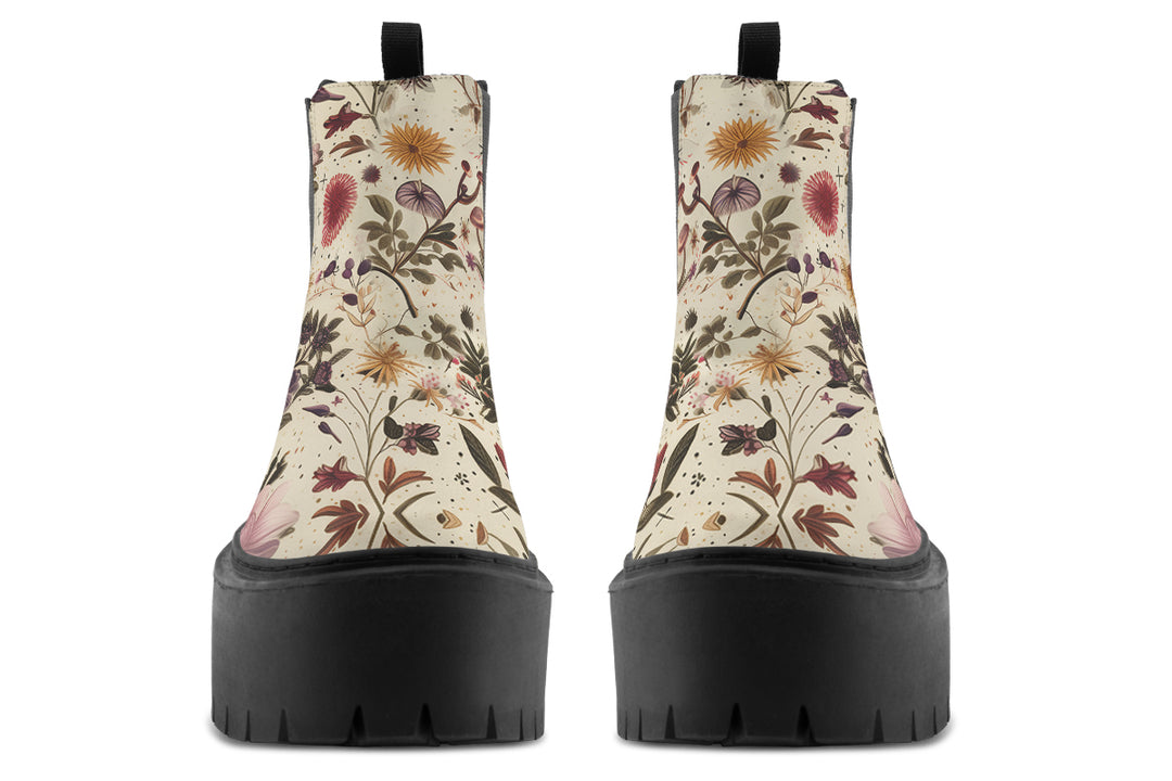 Enchanted Blossoms Platform Chelsea Boots