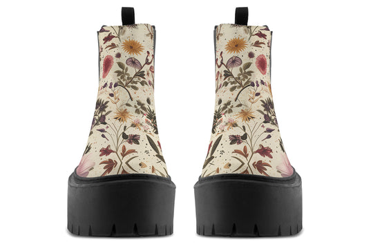 Enchanted Blossoms Platform Chelsea Boots