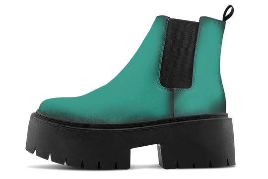 Enchanted Emerald Platform Chelsea Boots