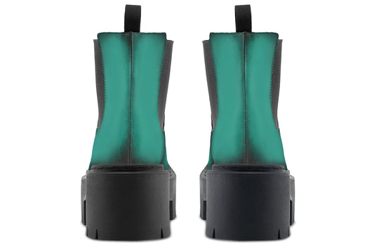 Enchanted Emerald Platform Chelsea Boots