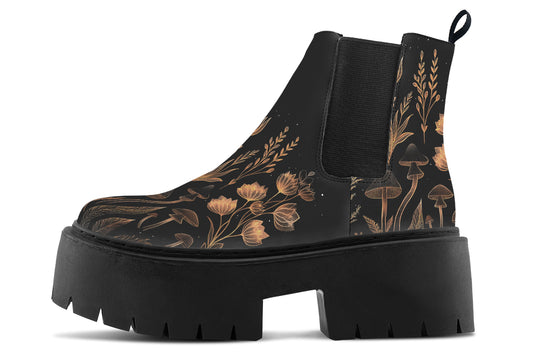 Folium Obscura Platform Chelsea Boots