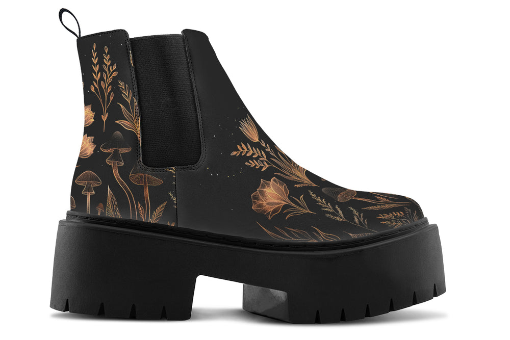 Folium Obscura Platform Chelsea Boots