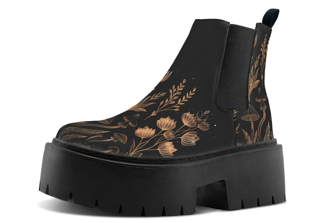 Folium Obscura Platform Chelsea Boots