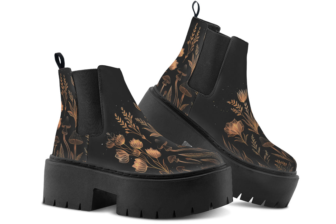 Folium Obscura Platform Chelsea Boots