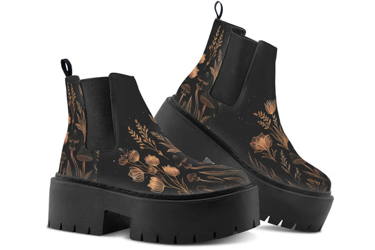 Folium Obscura Platform Chelsea Boots