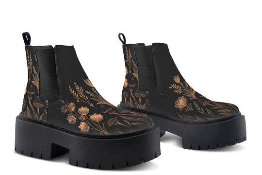 Folium Obscura Platform Chelsea Boots