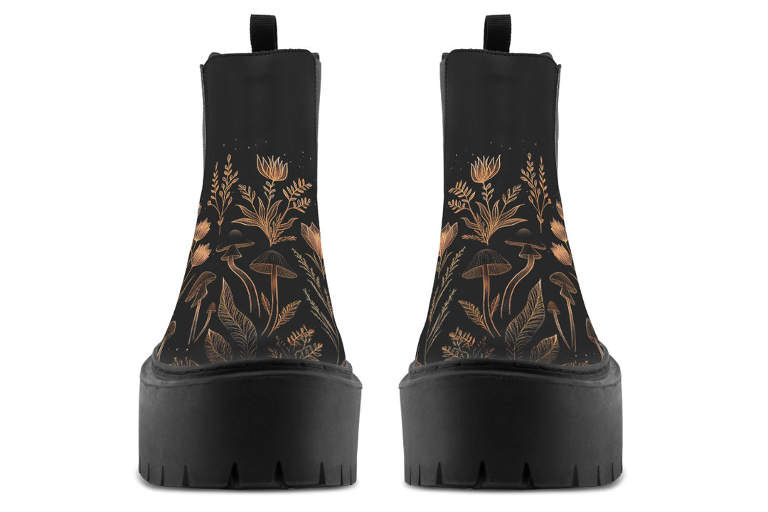 Folium Obscura Platform Chelsea Boots