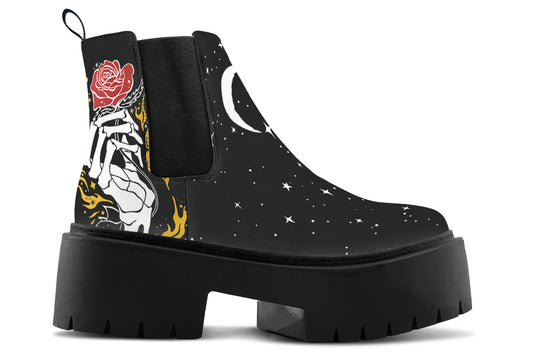 Forever Rose Platform Chelsea Boots