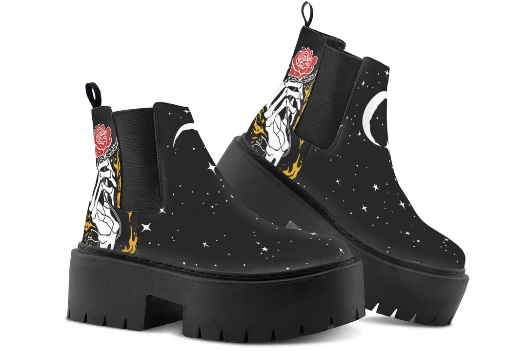 Forever Rose Platform Chelsea Boots