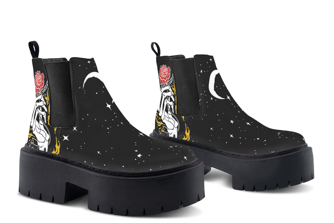 Forever Rose Platform Chelsea Boots