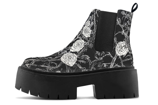 Fragile Rose Platform Chelsea Boots