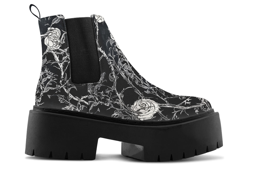 Fragile Rose Platform Chelsea Boots