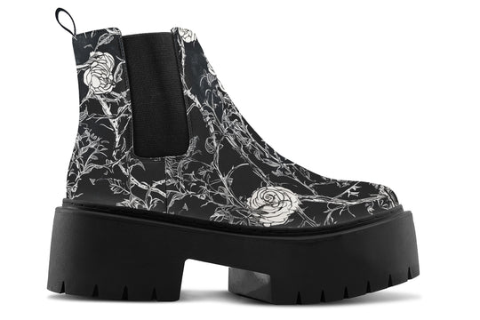Fragile Rose Platform Chelsea Boots