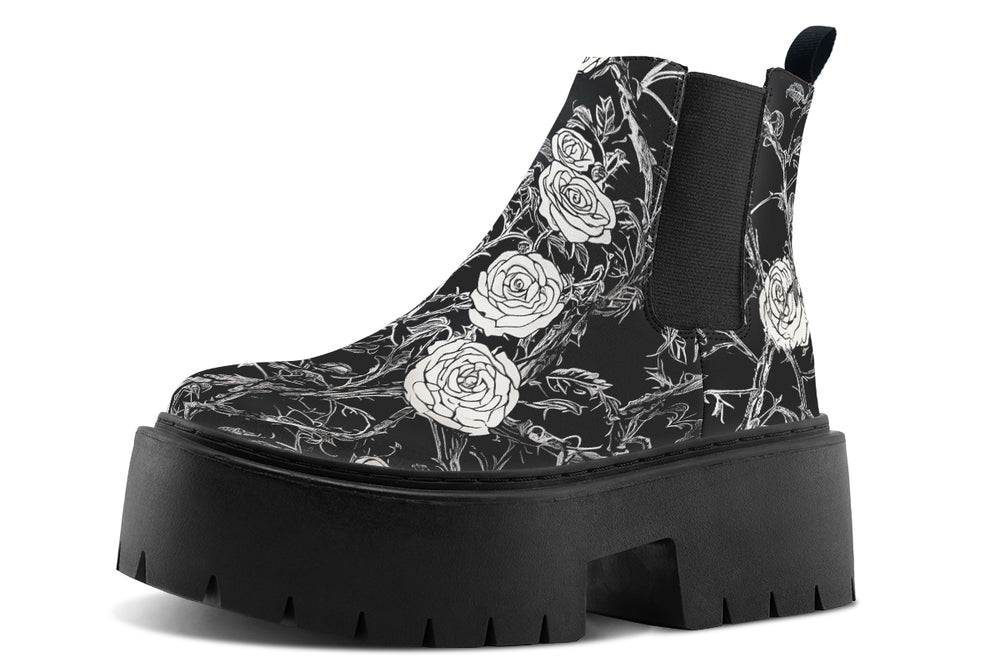 Fragile Rose Platform Chelsea Boots