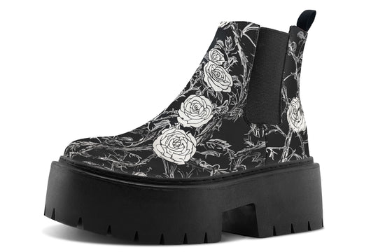 Fragile Rose Platform Chelsea Boots
