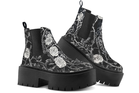 Fragile Rose Platform Chelsea Boots