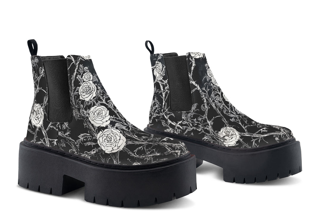 Fragile Rose Platform Chelsea Boots