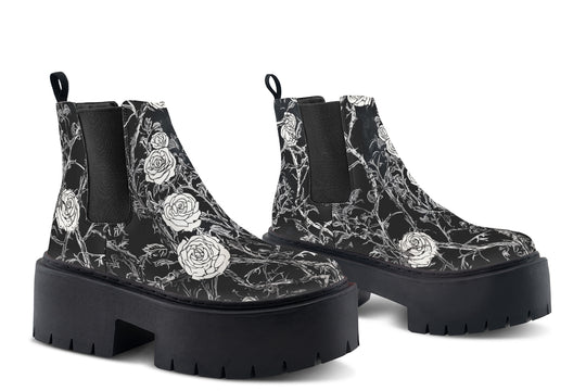 Fragile Rose Platform Chelsea Boots
