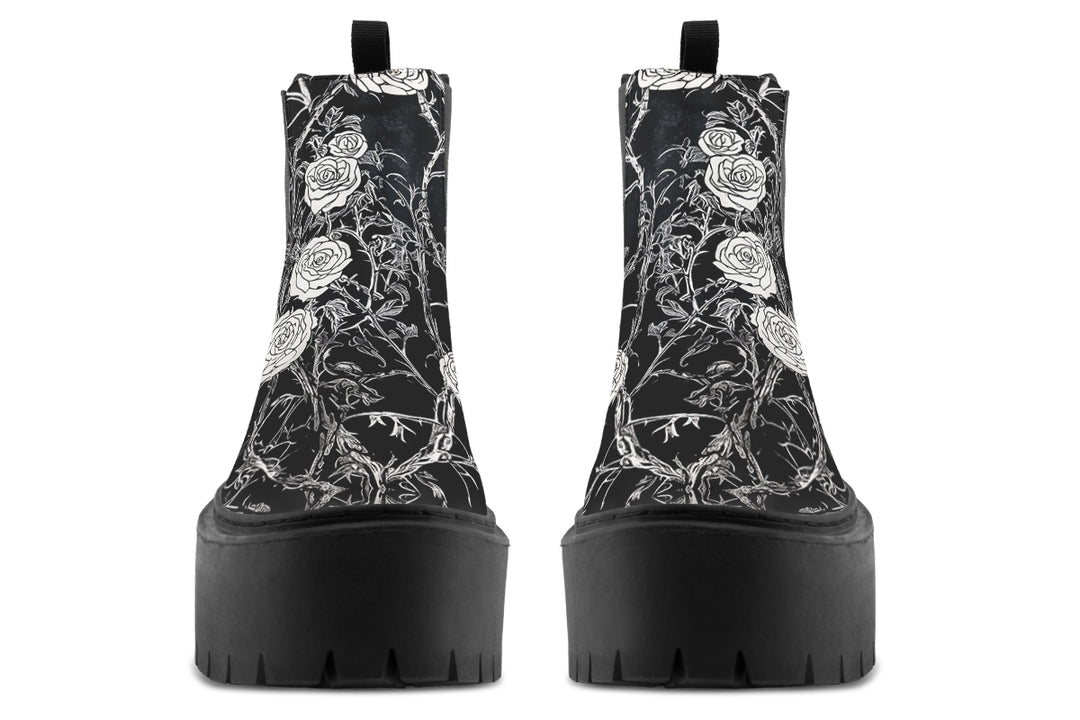 Fragile Rose Platform Chelsea Boots