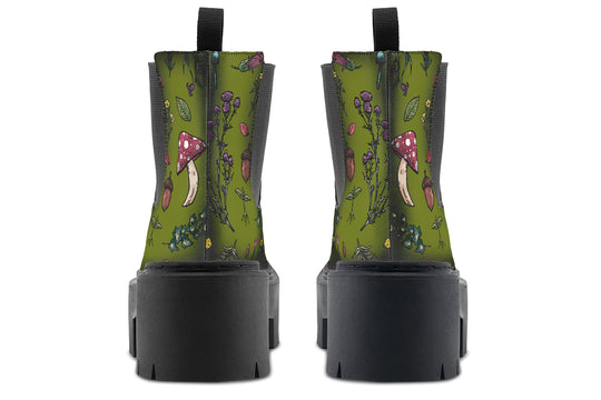 Green Herbology Platform Chelsea Boots