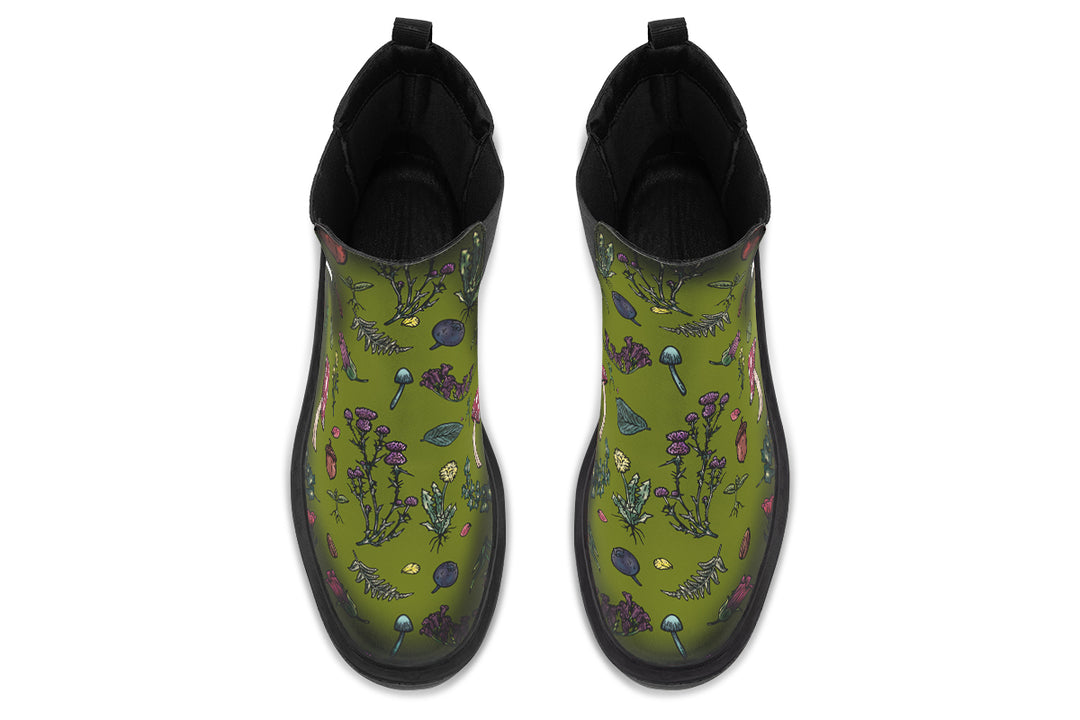 Green Herbology Platform Chelsea Boots