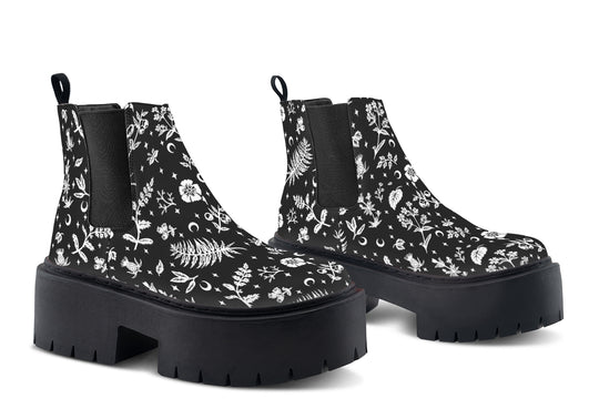 Green Witch Platform Chelsea Boots