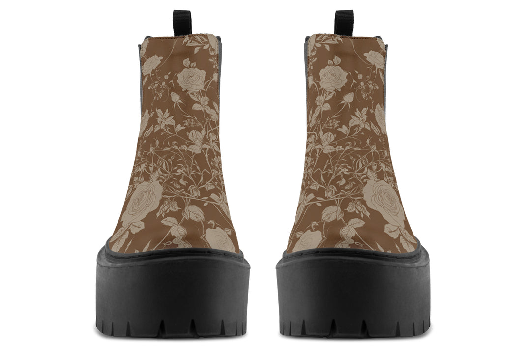 Hazel Rose Romance Platform Chelsea Boots